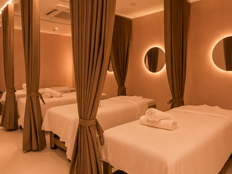 The Retreat Room with semi-private massage beds